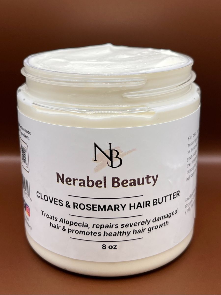Cloves & Rosemary Hair Butter (8 Oz)