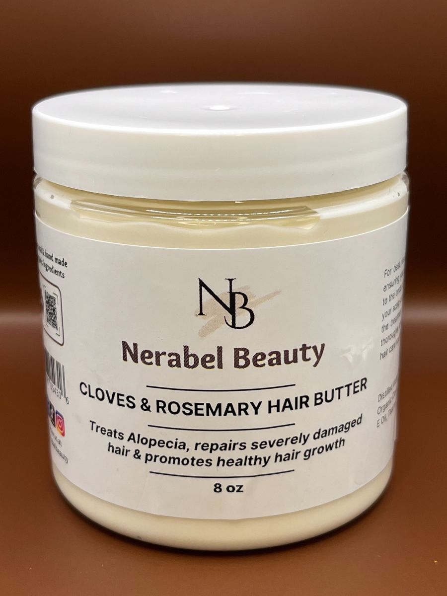 Cloves & Rosemary Hair Butter (8 Oz)