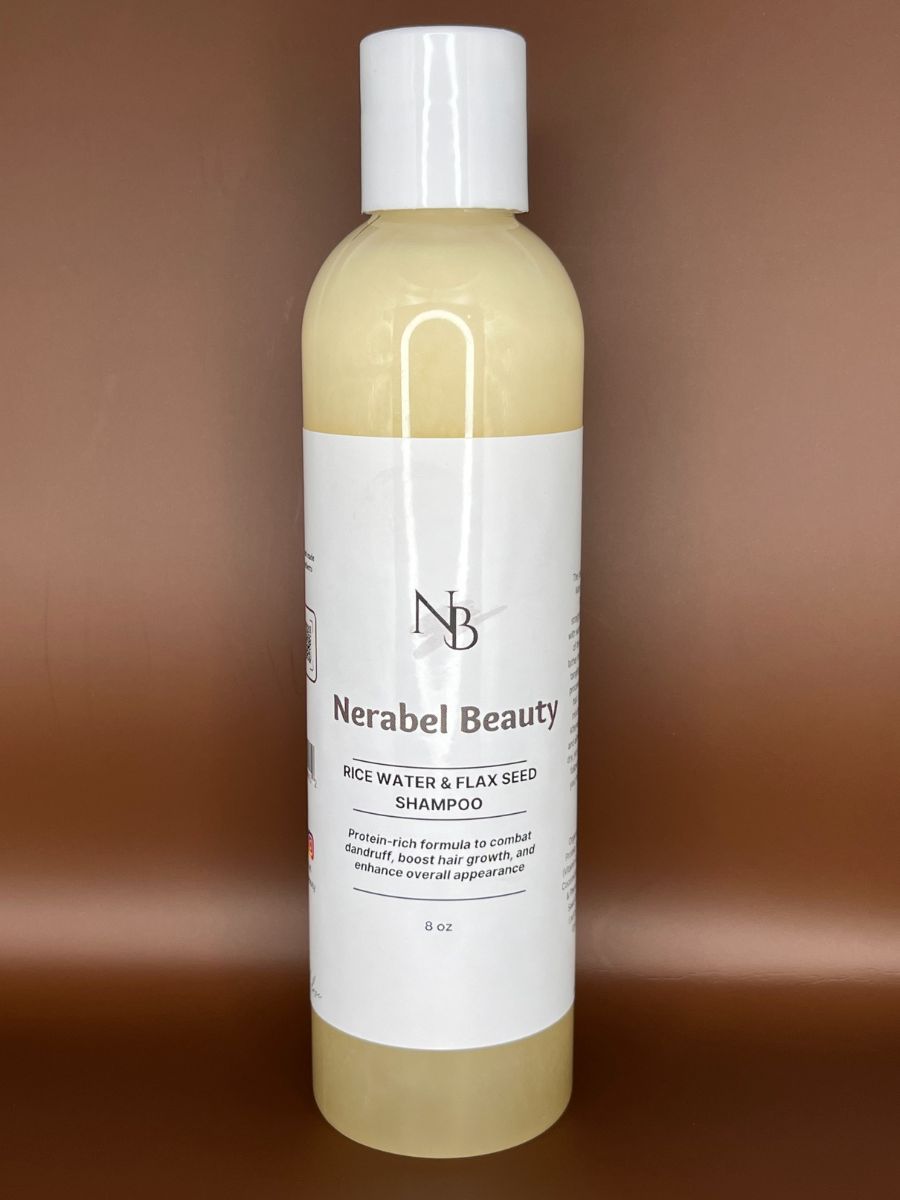 Rice Water & Flax Seed Shampoo (8 Oz)